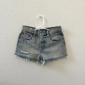 Levi's 501 Mid Rise Distressed Shorts